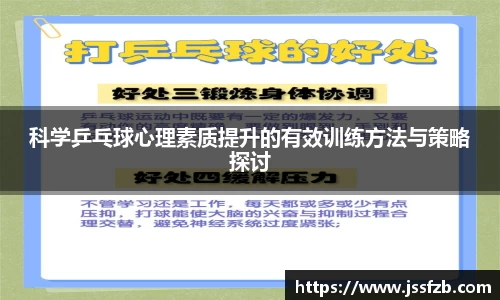 科学乒乓球心理素质提升的有效训练方法与策略探讨